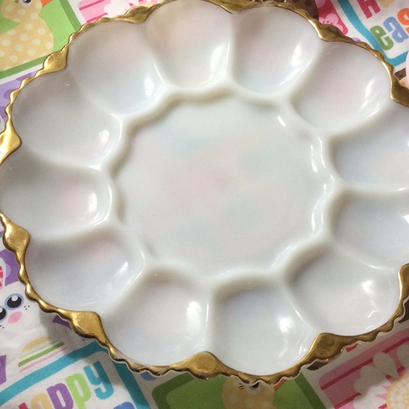 Anchor Hocking Dining Anchor Hocking Milk White Deviled Egg Plate
